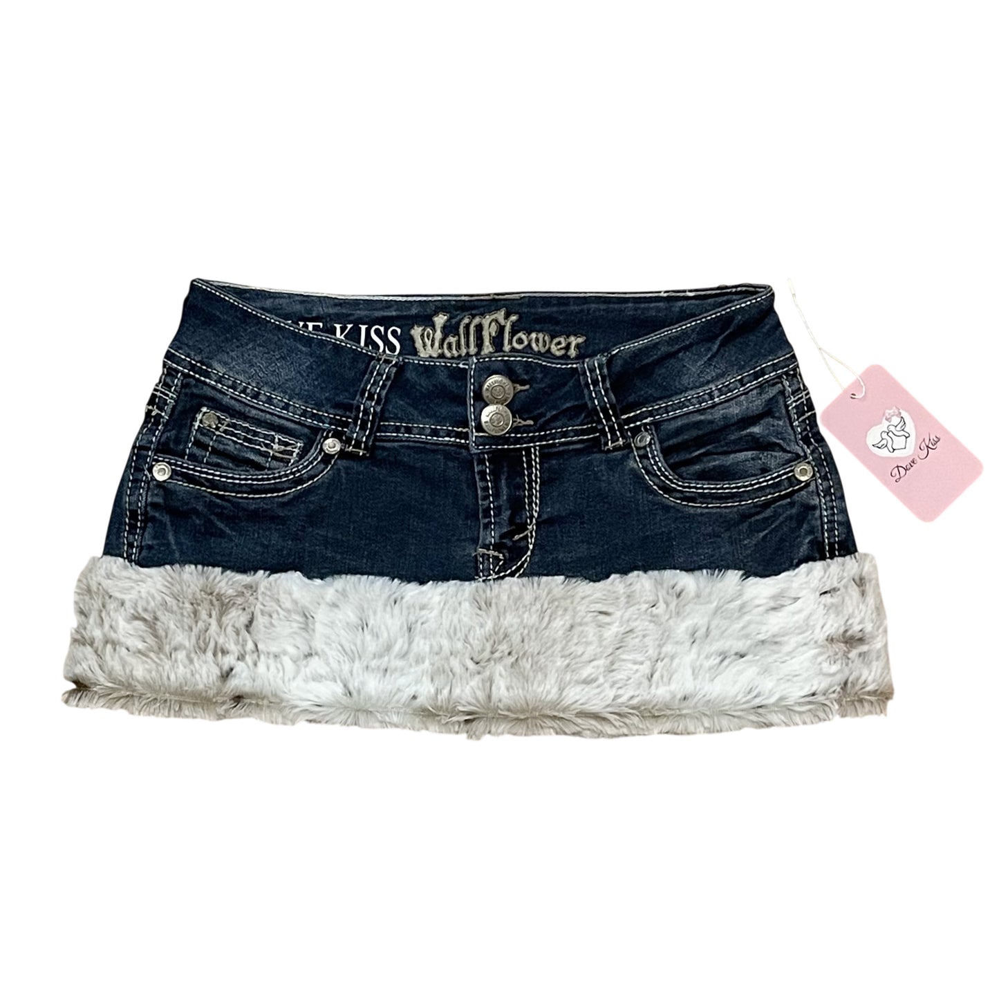 GLAMOUR PRINCESS Mini Faux Fur Skirt - SIZE XS