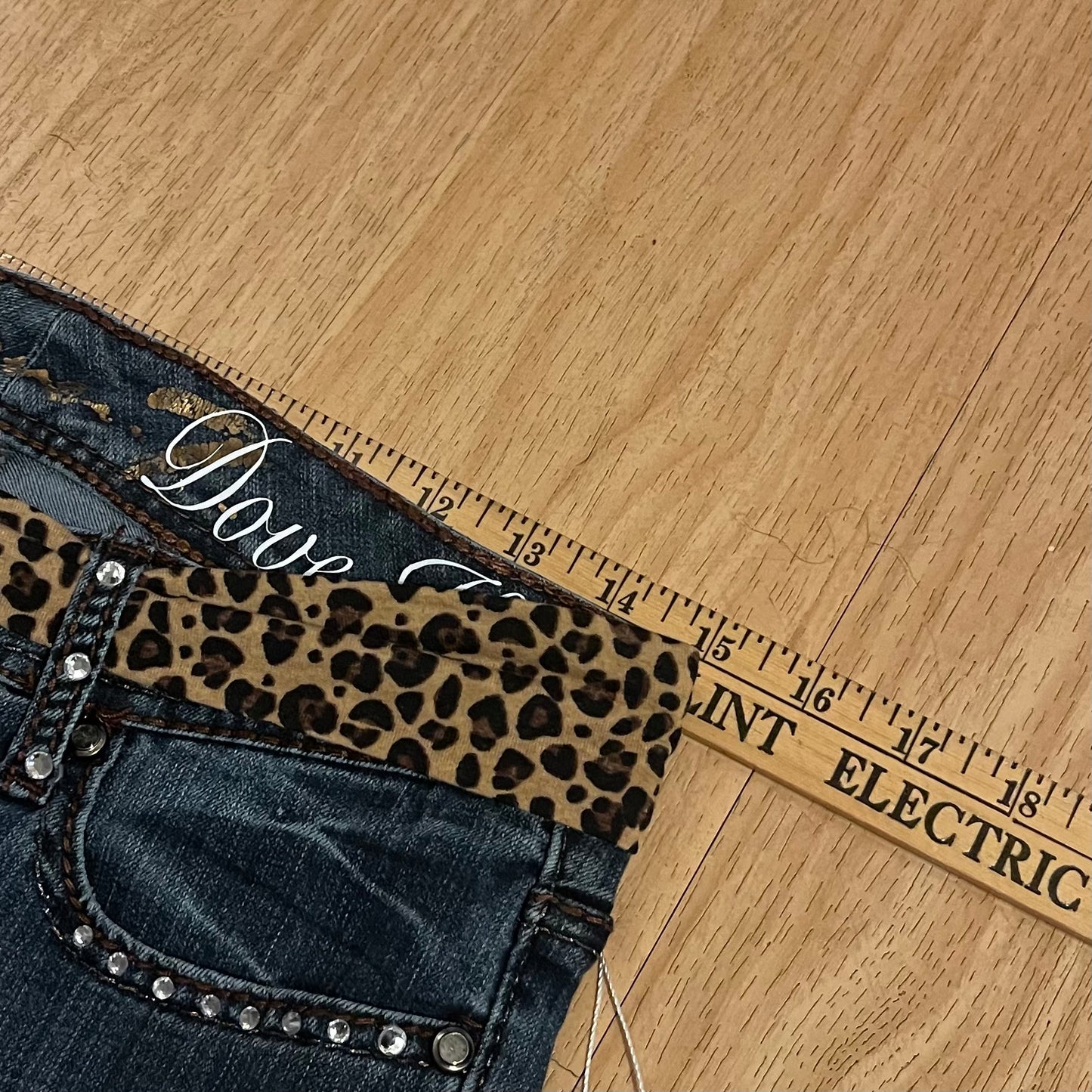 Reworked/Upcycled 80s Diva OOAK Jeans (with belt and embellishments)