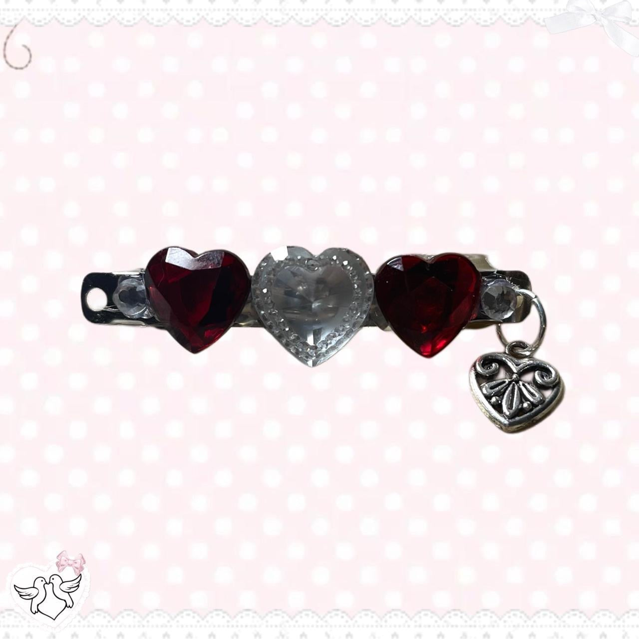 "RUBY HEARTBEAT" Hair Barrette ୨୧