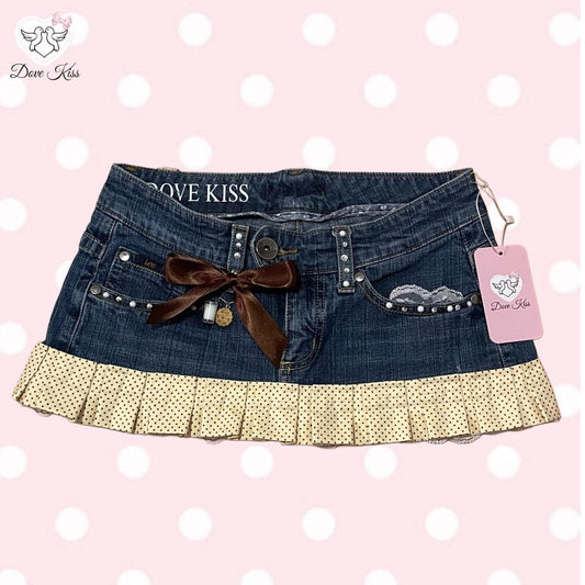 𓏲ּ𝄢 ‘𝐶𝑎𝑓𝑒 𝐷'𝑎𝑚𝑜𝑢𝑟’ Princess Micro Mini Skirt - SIZE XS