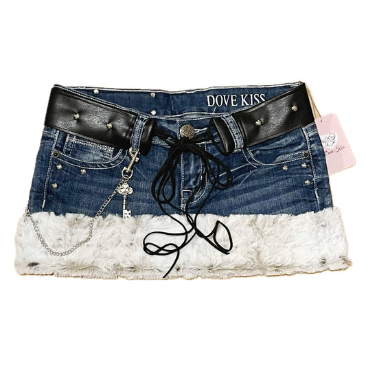 "ROCKSTAR PRINCESS" Micro Mini Faux Fur Skirt - SIZE M