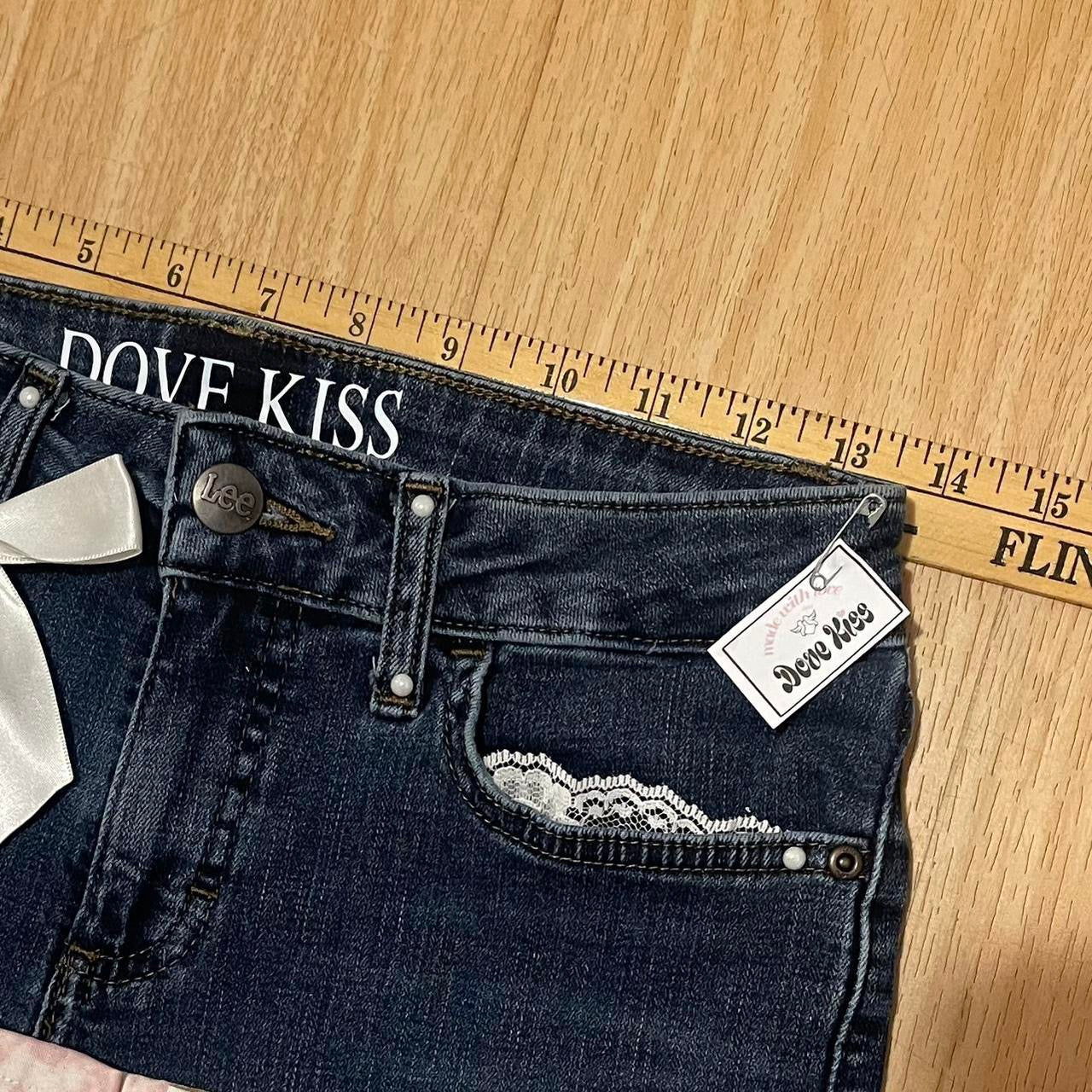 𓏲ּ𝄢 Royal Kawaii Princess Mini Denim Skirt - SIZE S