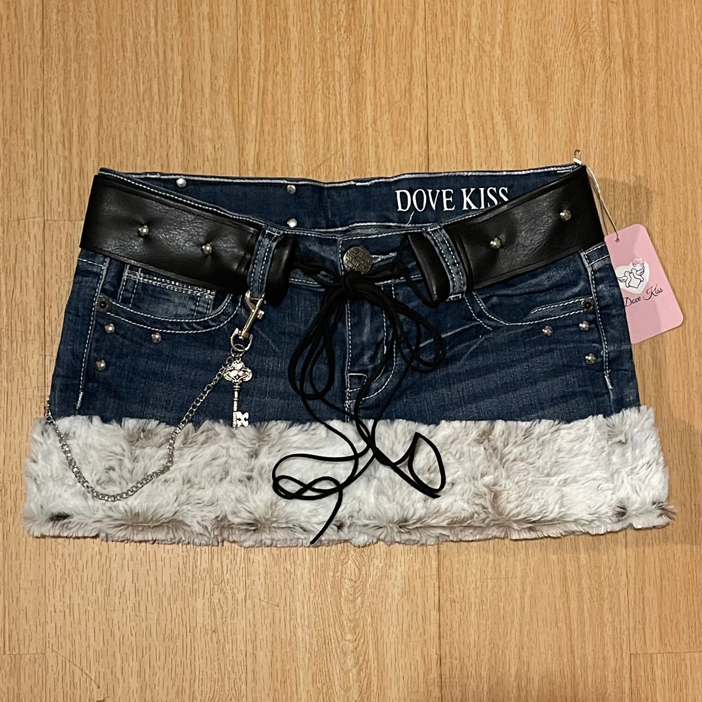 "ROCKSTAR PRINCESS" Micro Mini Faux Fur Skirt - SIZE M