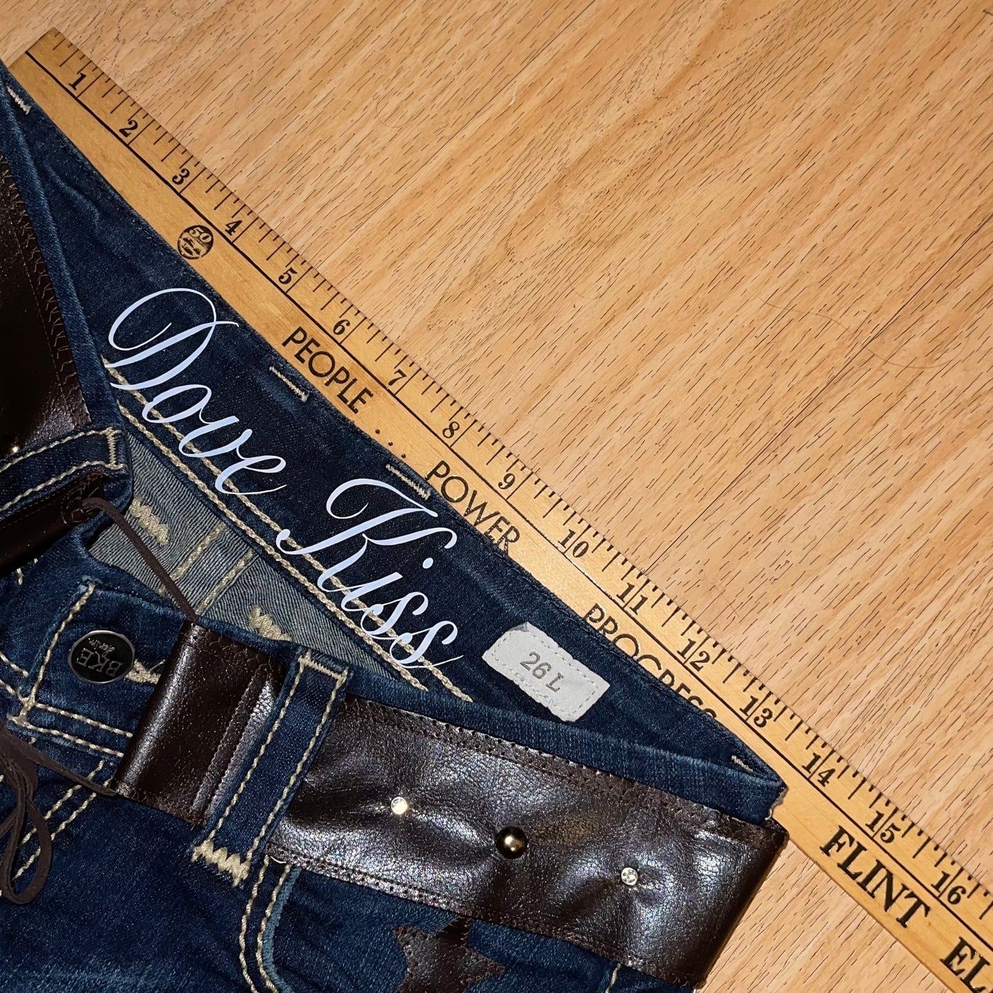 The “SHOWSTOPPER” Diva Faux Fur Trim Jeans - SIZE 26L