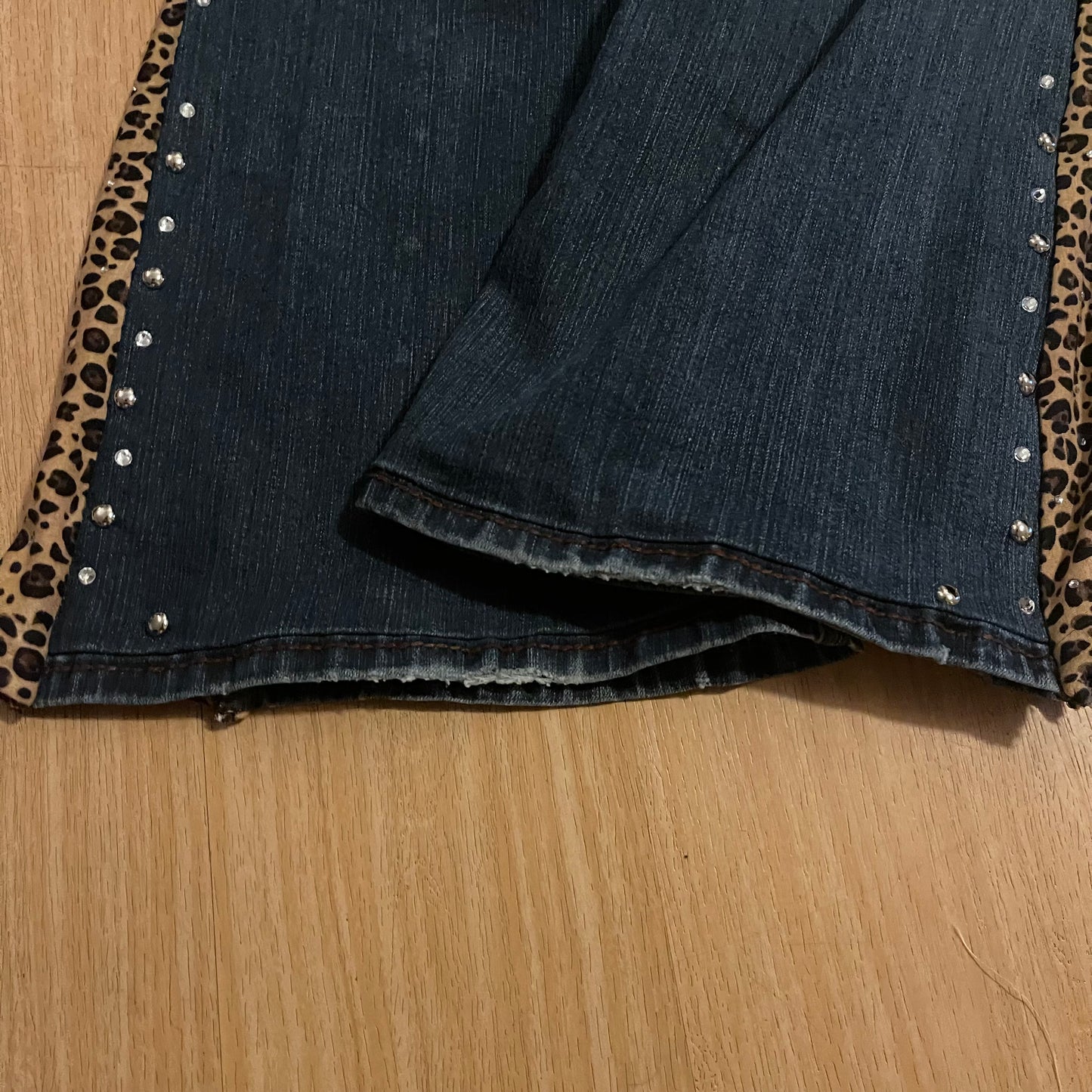 Reworked/Upcycled 80s Diva OOAK Jeans (with belt and embellishments)