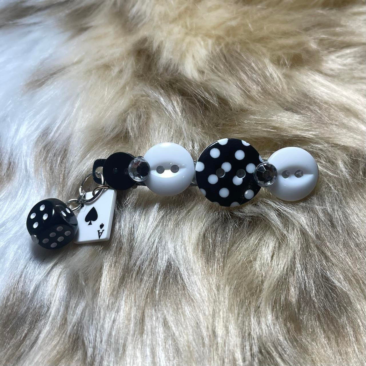 ✮⋆˙ OOAK ‘love game’ by Dove Kiss hair barrette ୨୧