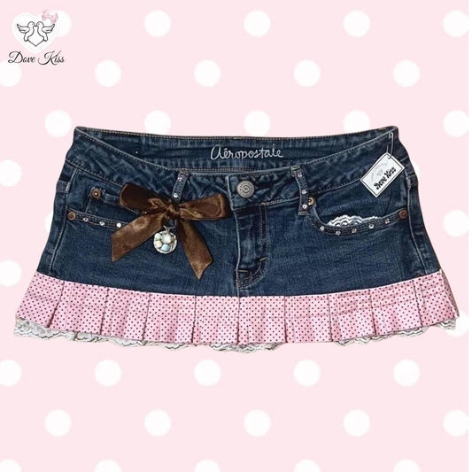 𓏲ּ𝄢 ‘𝐶𝑎𝑓𝑒 𝐷'𝑎𝑚𝑜𝑢𝑟’ Baby Pink Princess Micro Mini Skirt - SIZE XS
