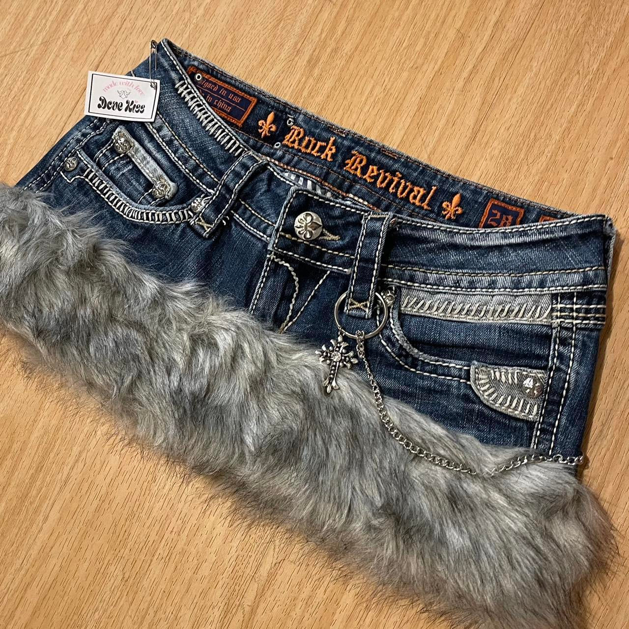 ୨୧ reworked OOAK extreme y2k “Luna” by Dove Kiss princess mini skirt