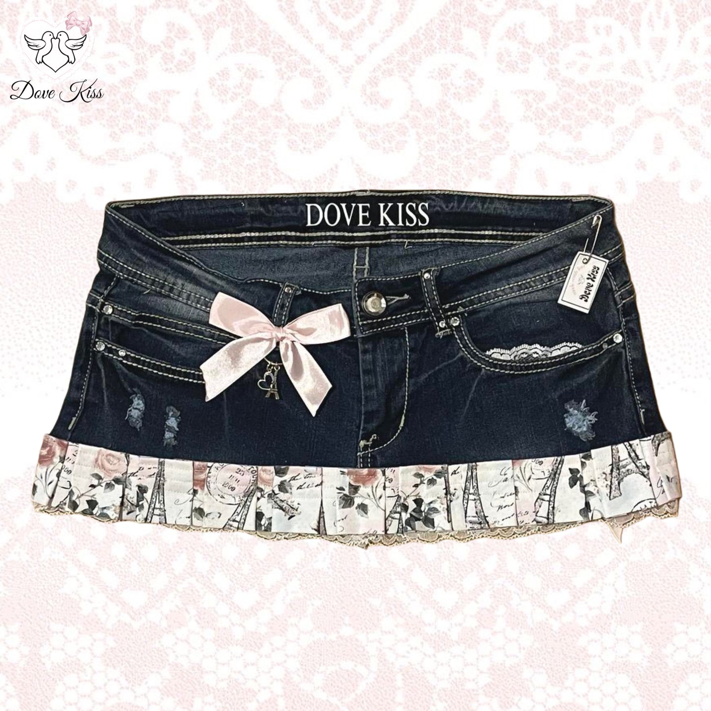 𓏲ּ𝄢 ‘Love Paris’ Princess Mini Skirt - SIZE M