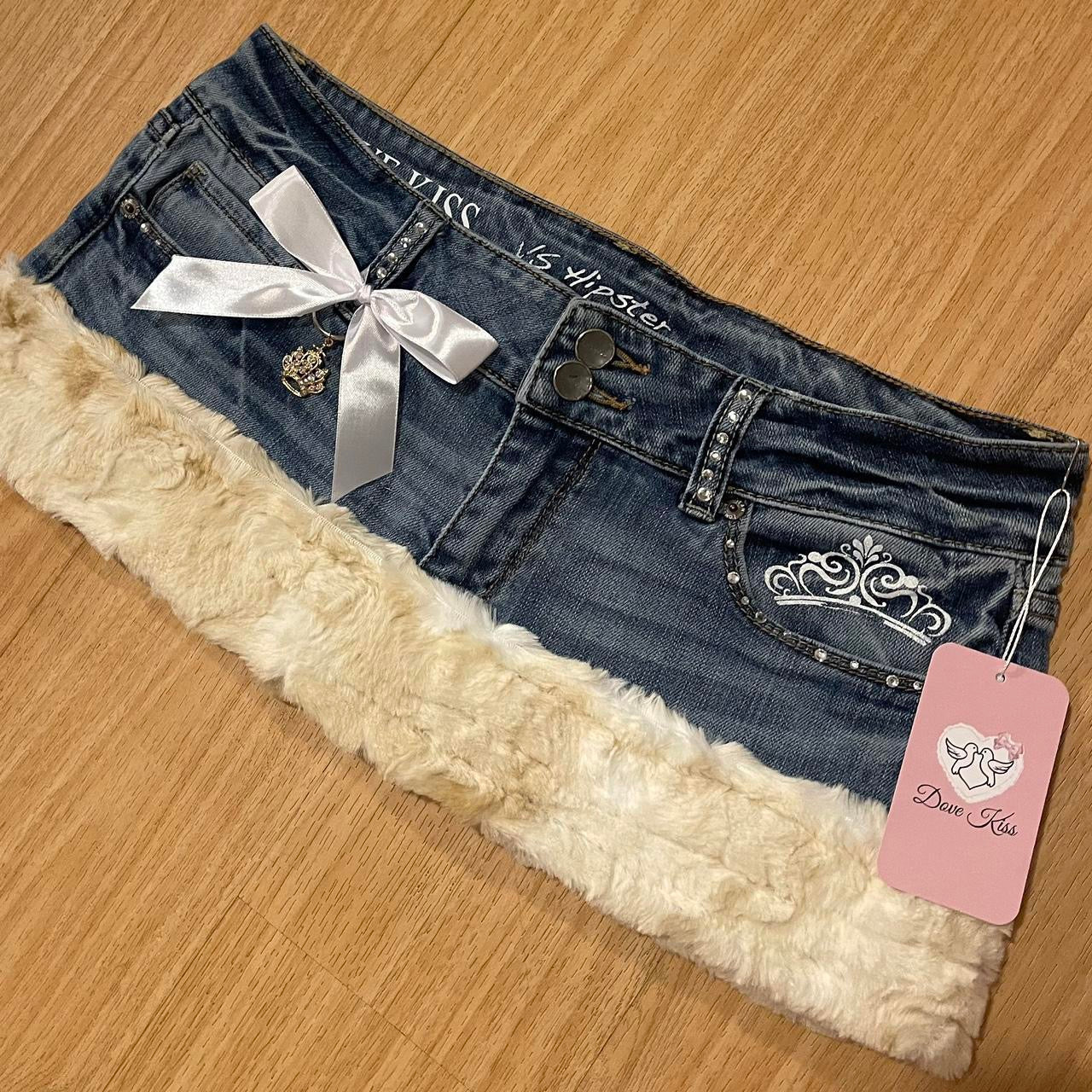 PRETTY PRINCESS Mini Faux Fur Skirt - SIZE L
