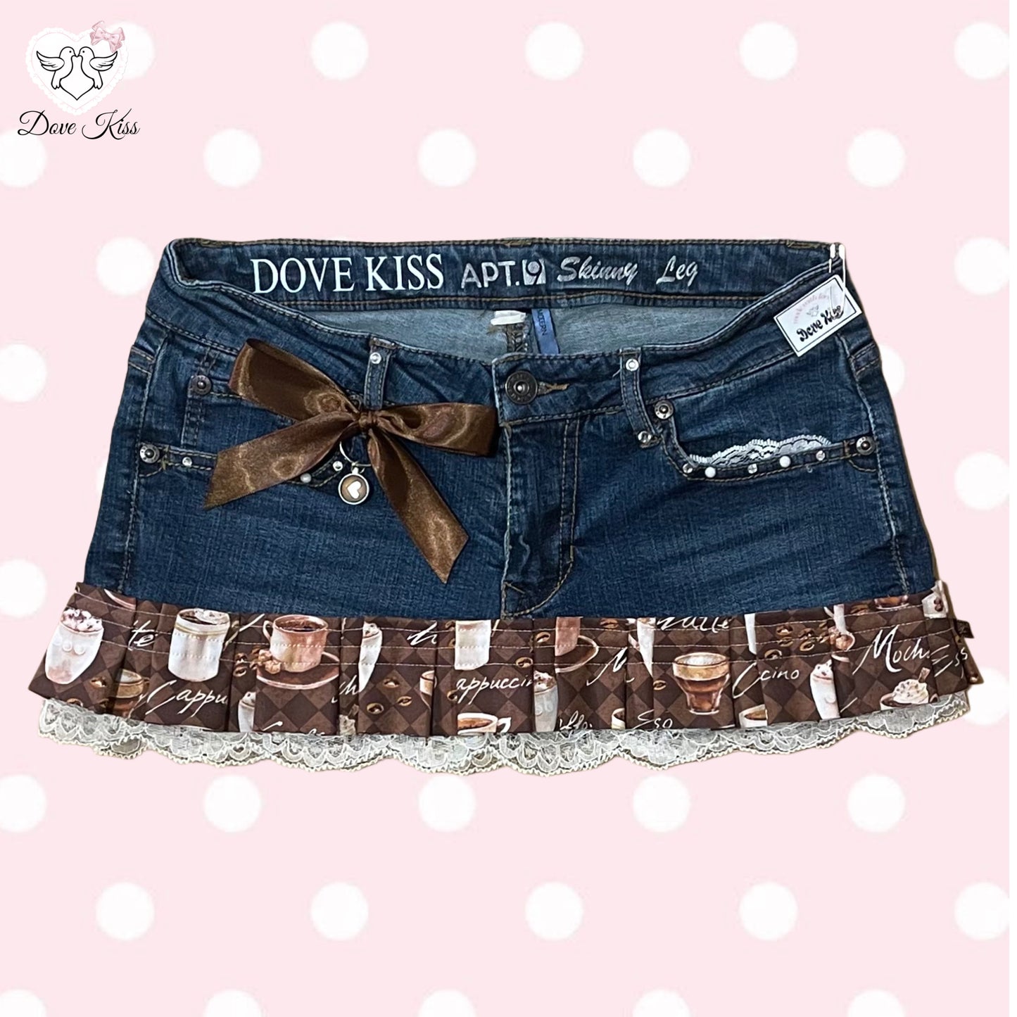 𓏲ּ𝄢 2000s ‘Cappuccino Cutie’ Princess Micro Mini Skirt - SIZE SMALL
