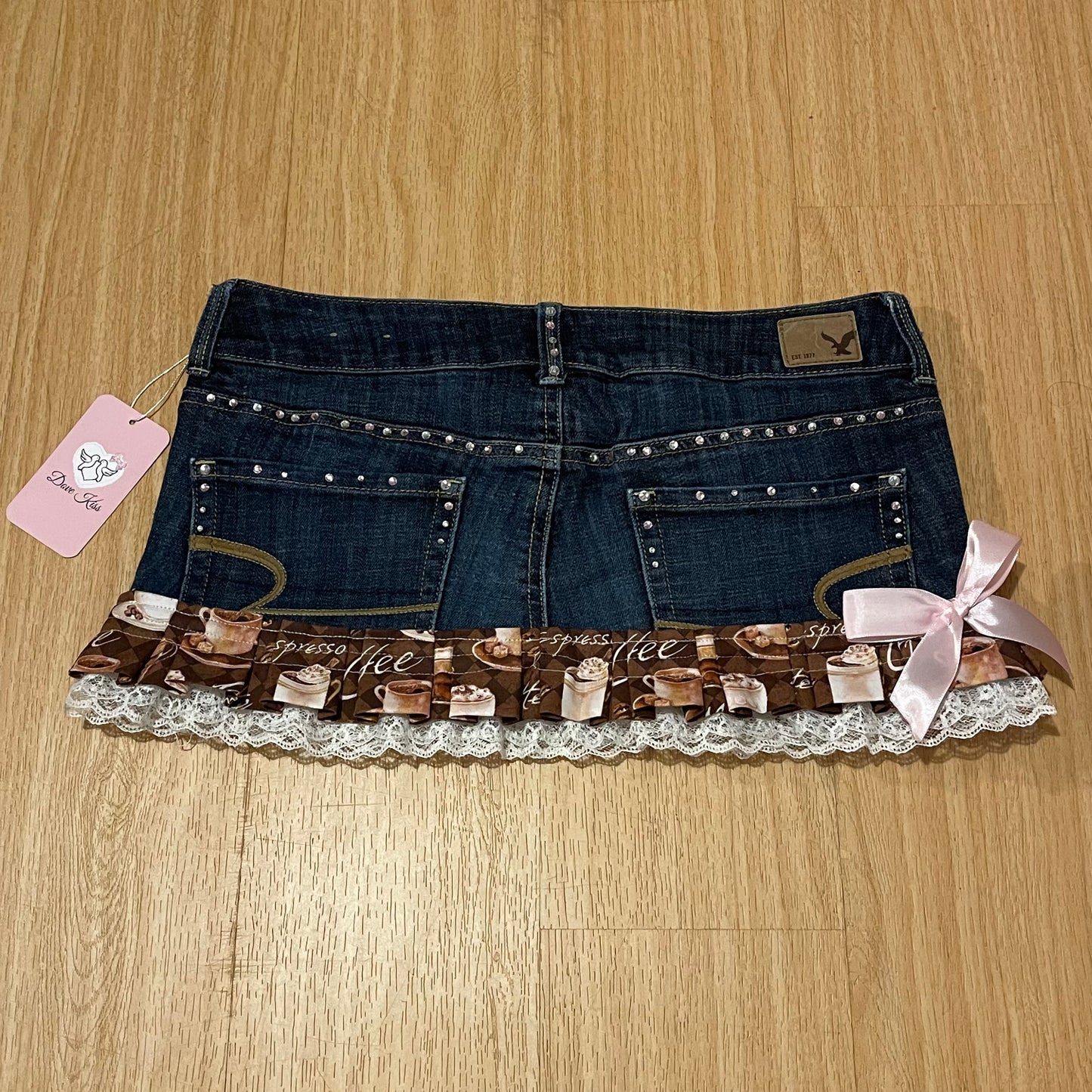 CAPPUCCINO CUTIE Micro Mini Skirt - SIZE M