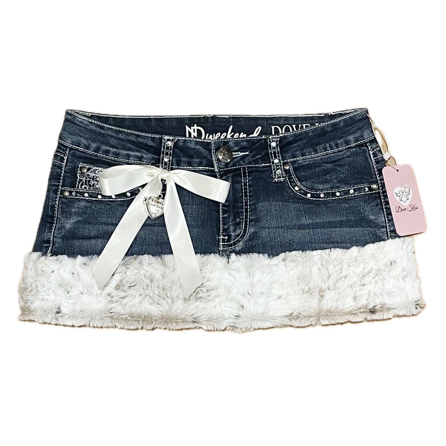 PRETTY PRINCESS Mini Faux Fur Skirt - SIZE M
