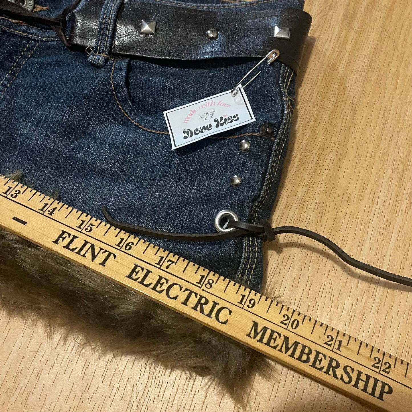 ୨୧ reworked OOAK y2k grunge micro mini skirt