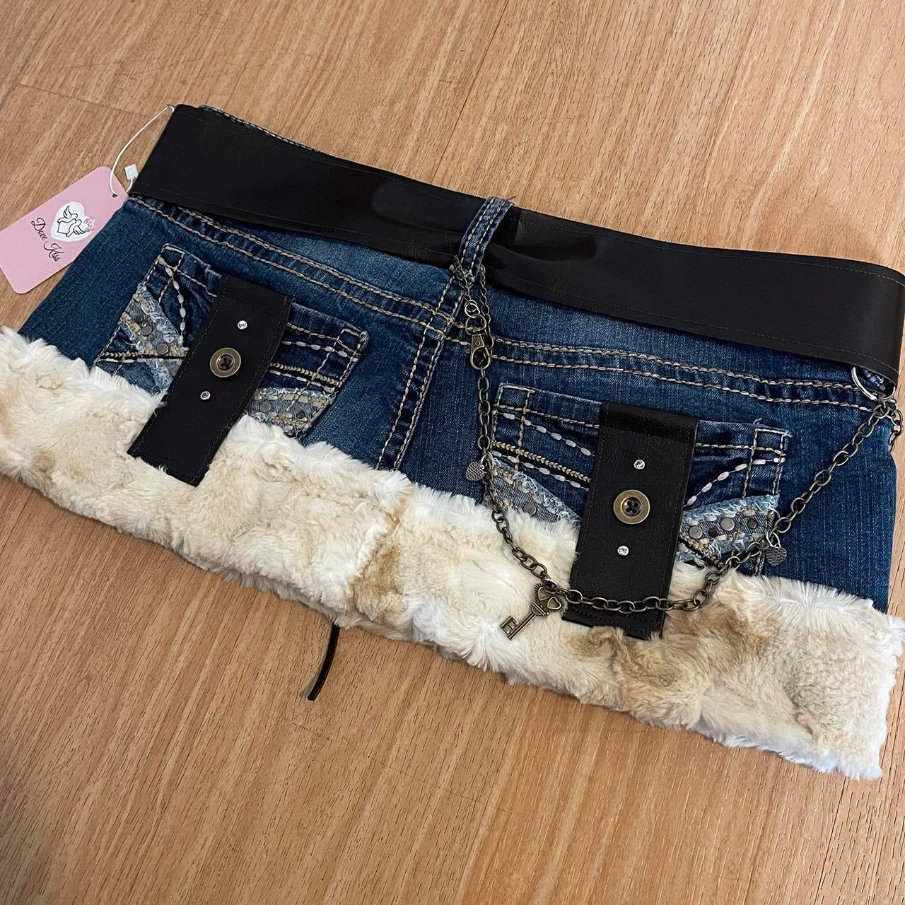 ROCKSTAR PRINCESS Micro Mini Faux Fur Skirt - SIZE L