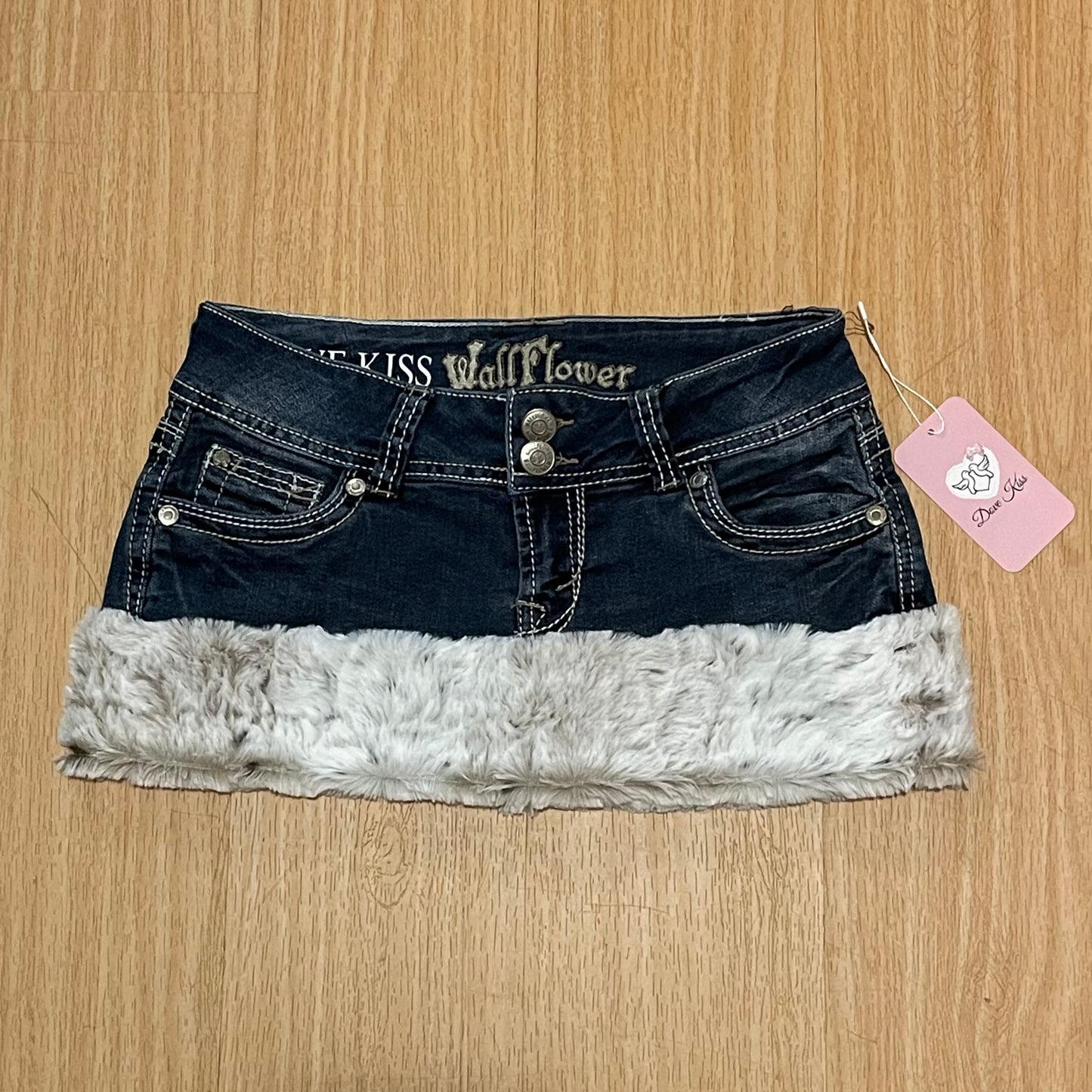 GLAMOUR PRINCESS Mini Faux Fur Skirt - SIZE XS
