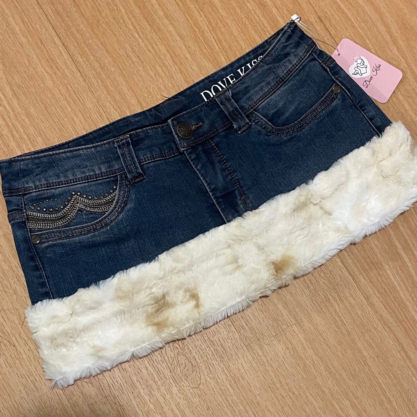 GLAMOUR PRINCESS Mini Faux Fur Skirt - SIZE M