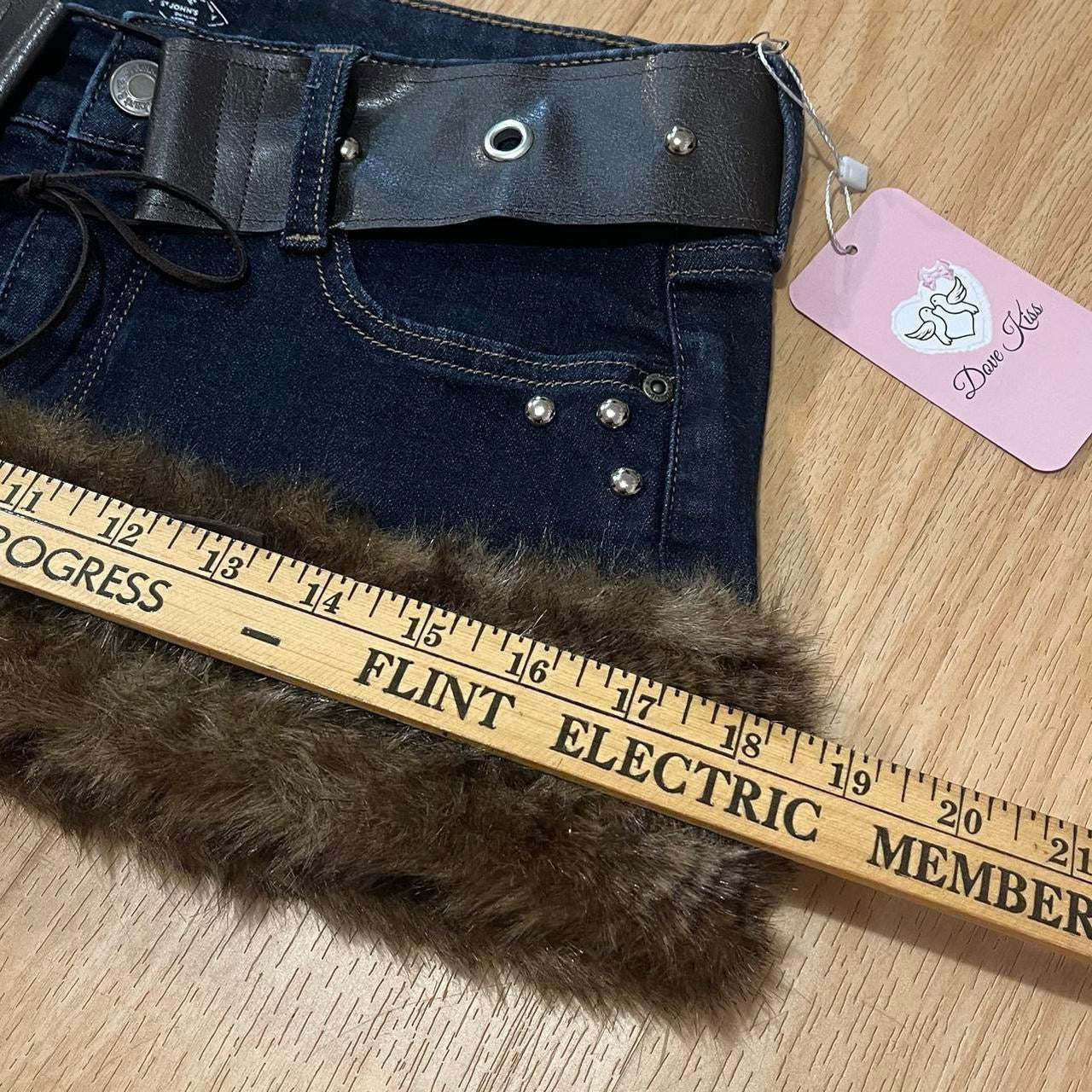 ROCKSTAR PRINCESS Micro Mini Faux Fur Skirt - SIZE M