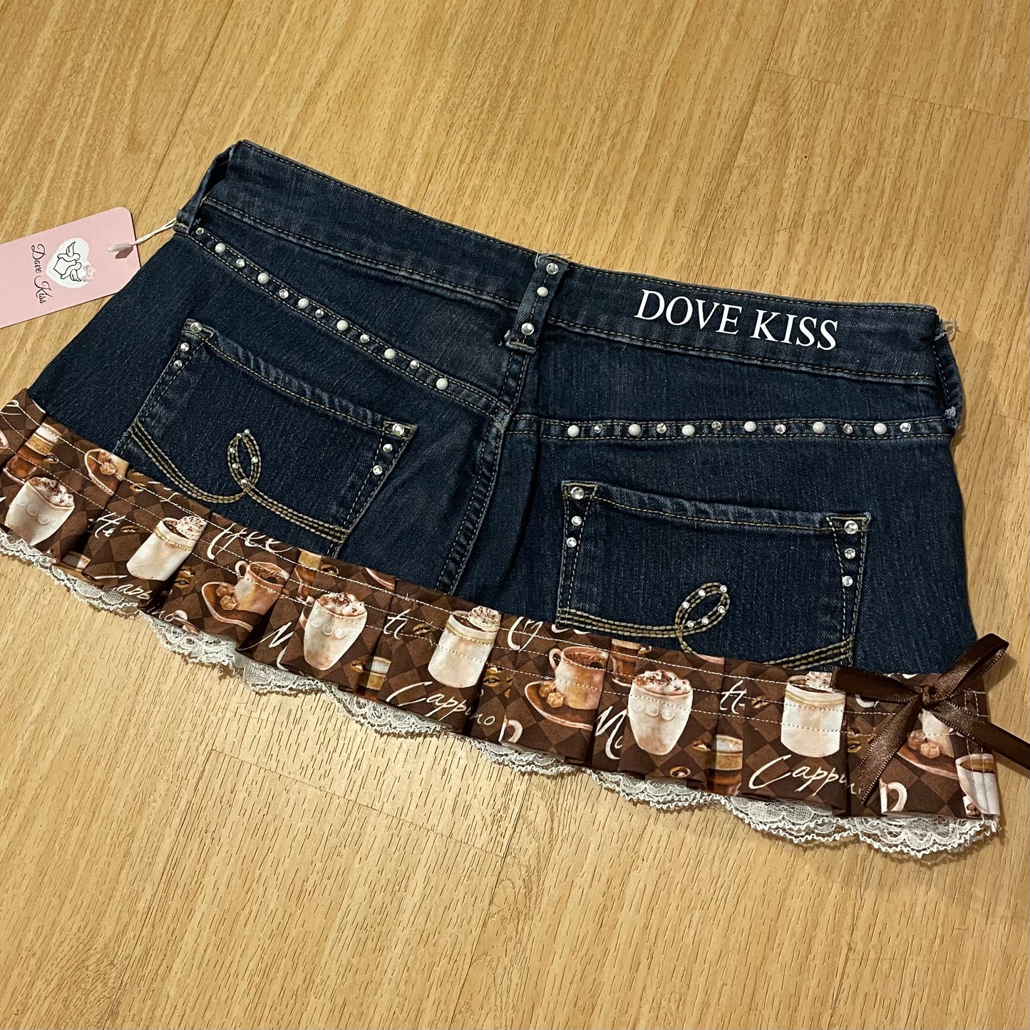 𓏲ּ𝄢 ‘Cappuccino Cutie’ princess micro mini skirt - SIZE M