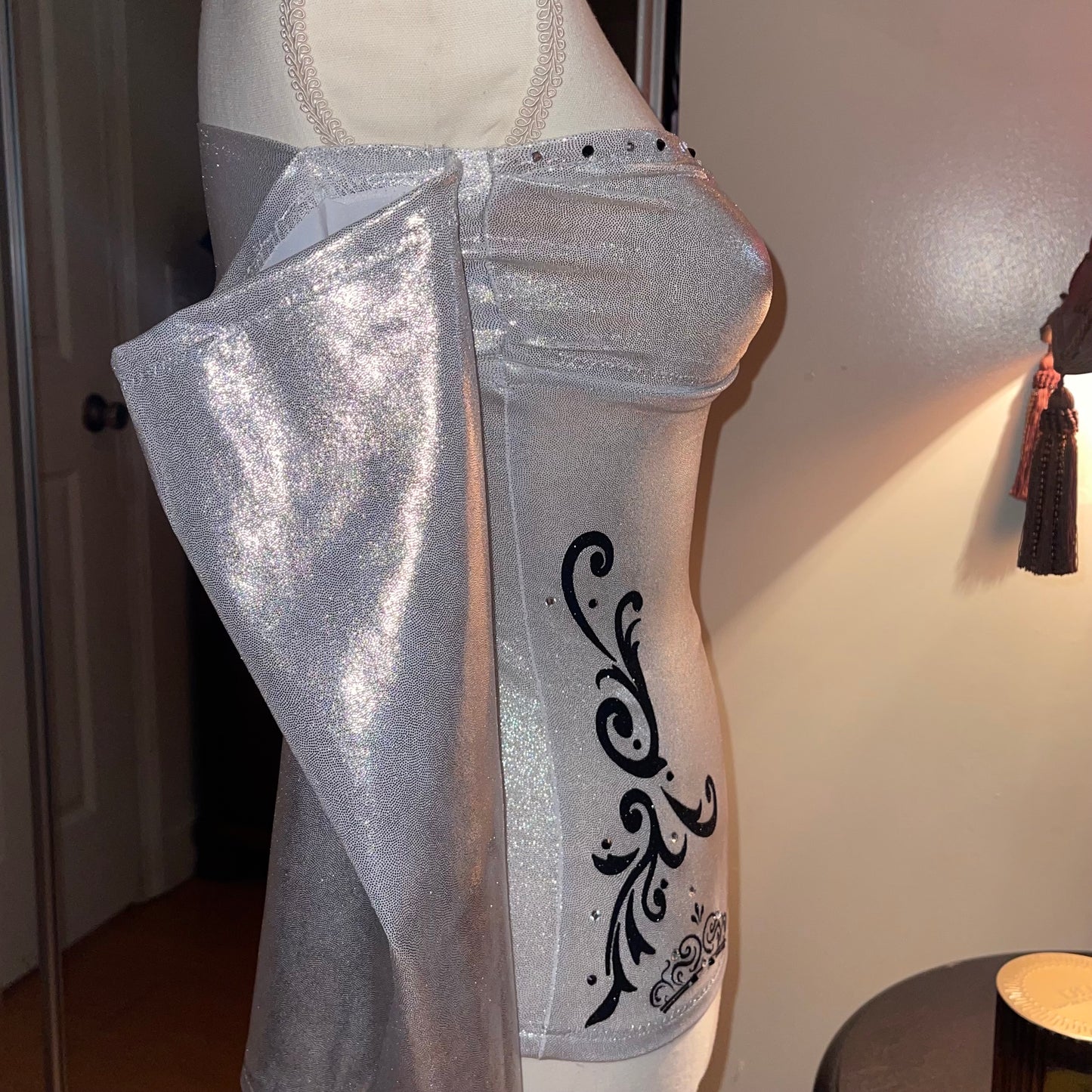 “PLATINUM PRINCESS” 3/4 Sleeve Top (Black Ice)