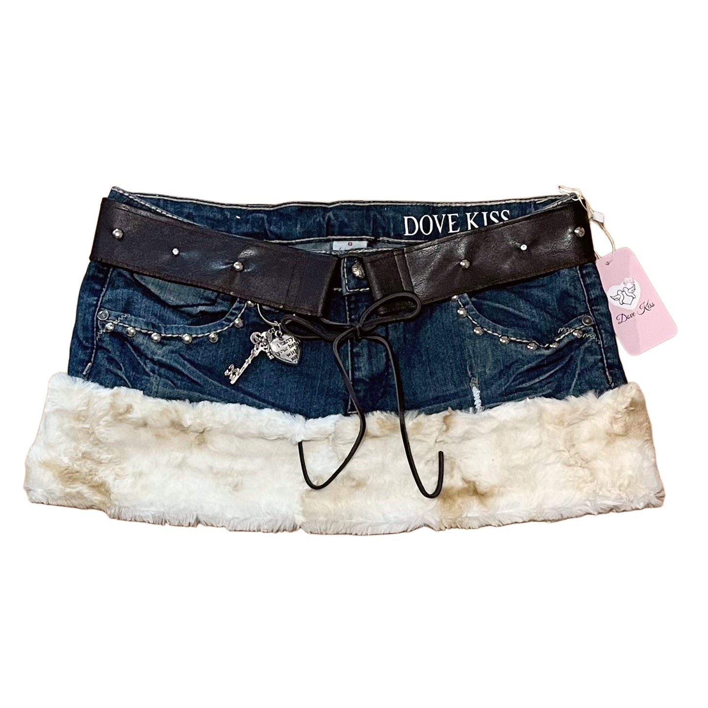 "ROCKSTAR PRINCESS" Micro Mini Faux Fur Skirt - SIZE L