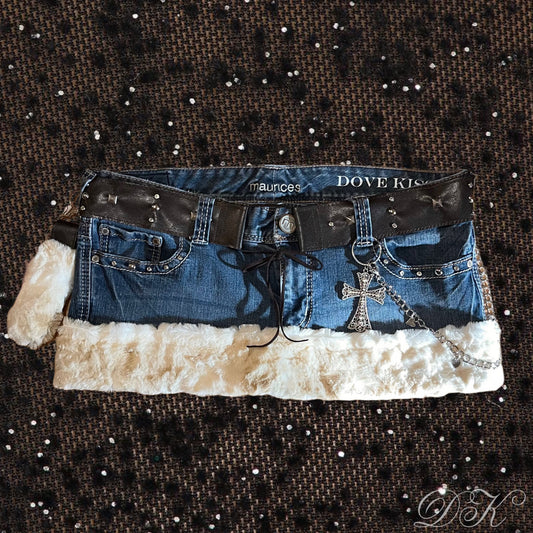 ROCKSTAR PRINCESS Micro Mini Faux Fur Skirt - SIZE XL