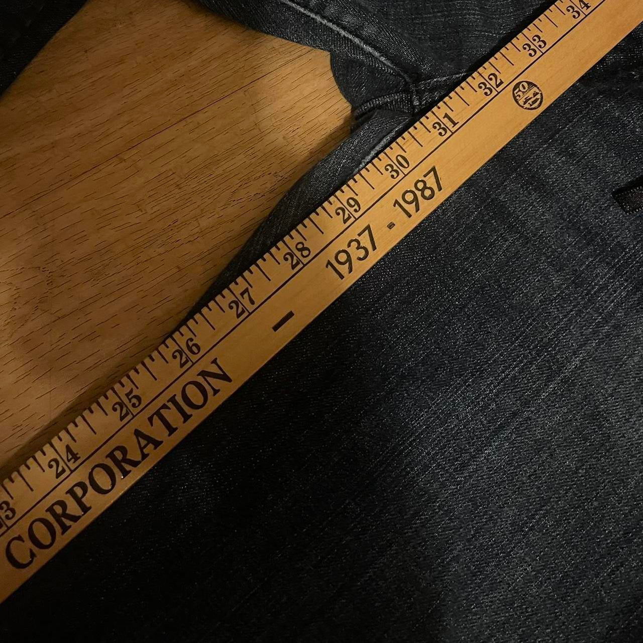 ୨୧ reworked y2k “Valia (Variant 2)” by Dove Kiss OOAK black ribbon flare jeans