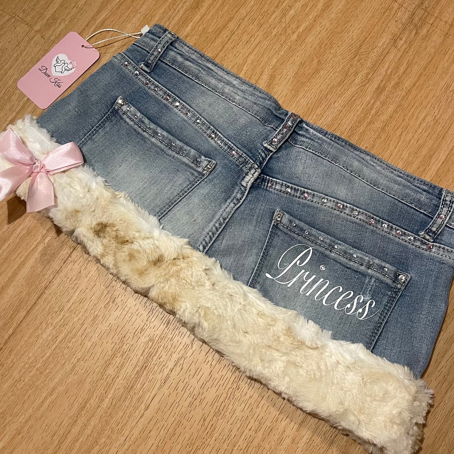 ୨୧ ‘Pretty Princess’ by Dove Kiss micro mini fur trim skirt - SIZE M