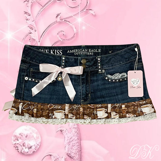 CAPPUCCINO CUTIE Micro Mini Skirt - SIZE M