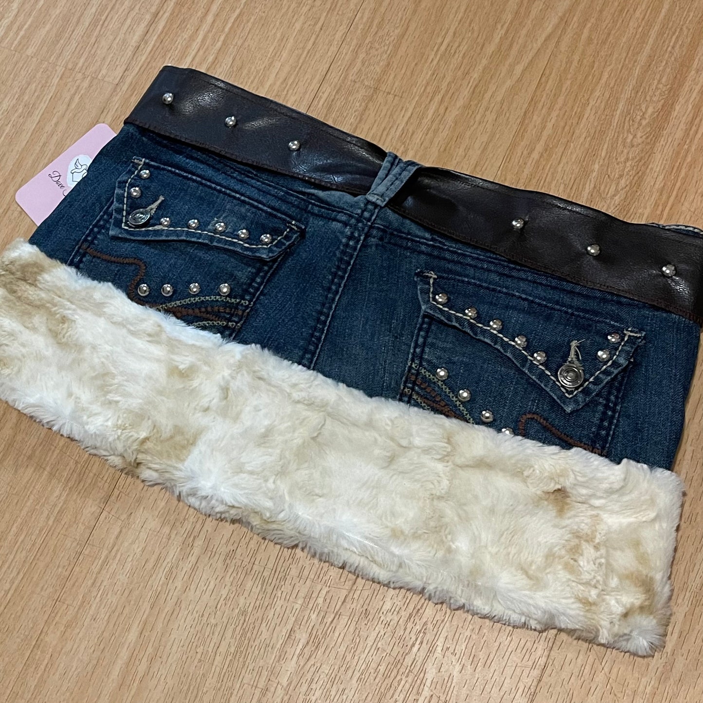 "ROCKSTAR PRINCESS" Micro Mini Faux Fur Skirt - SIZE L