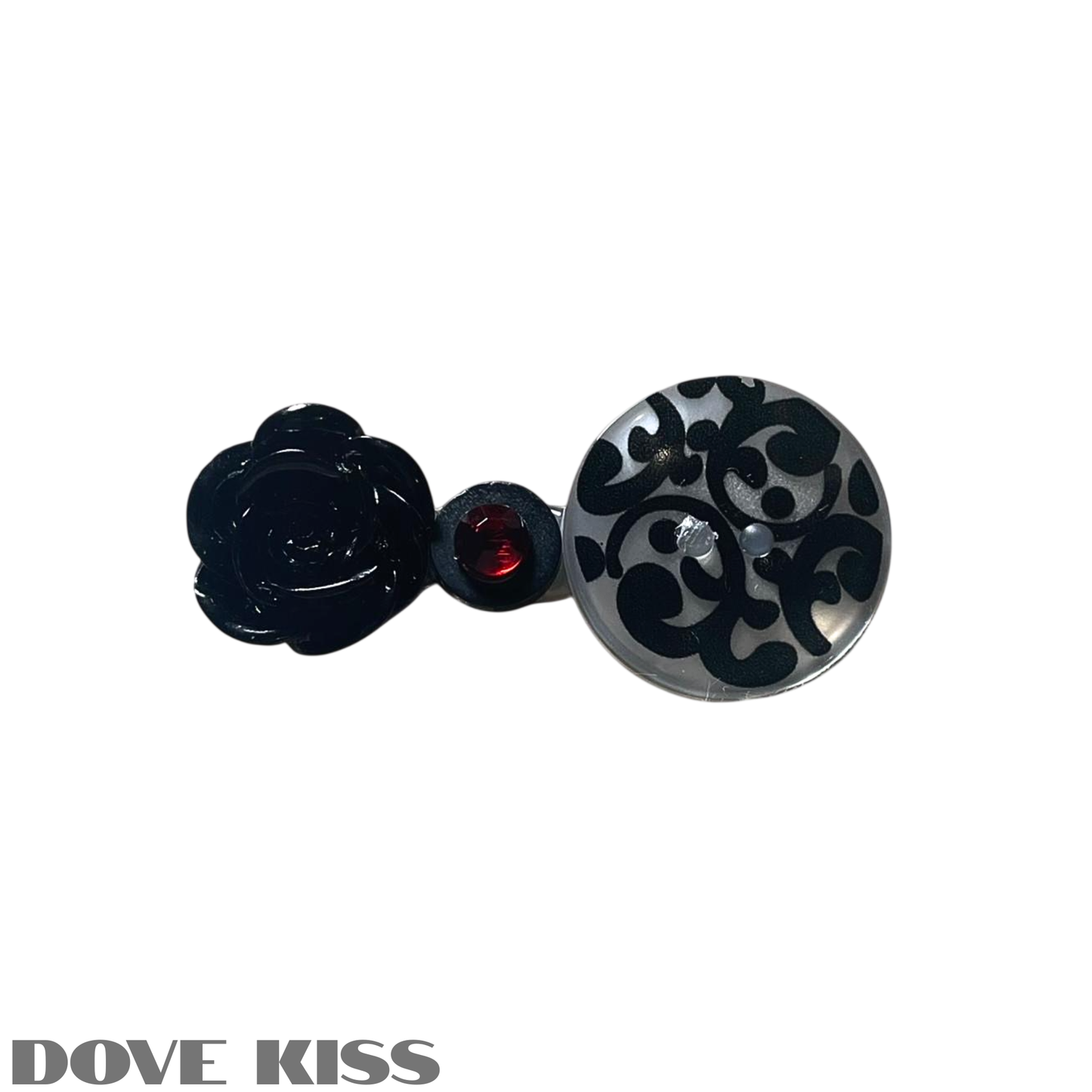 "ETERNAL BLOOM" In Black Mini Hair Clip