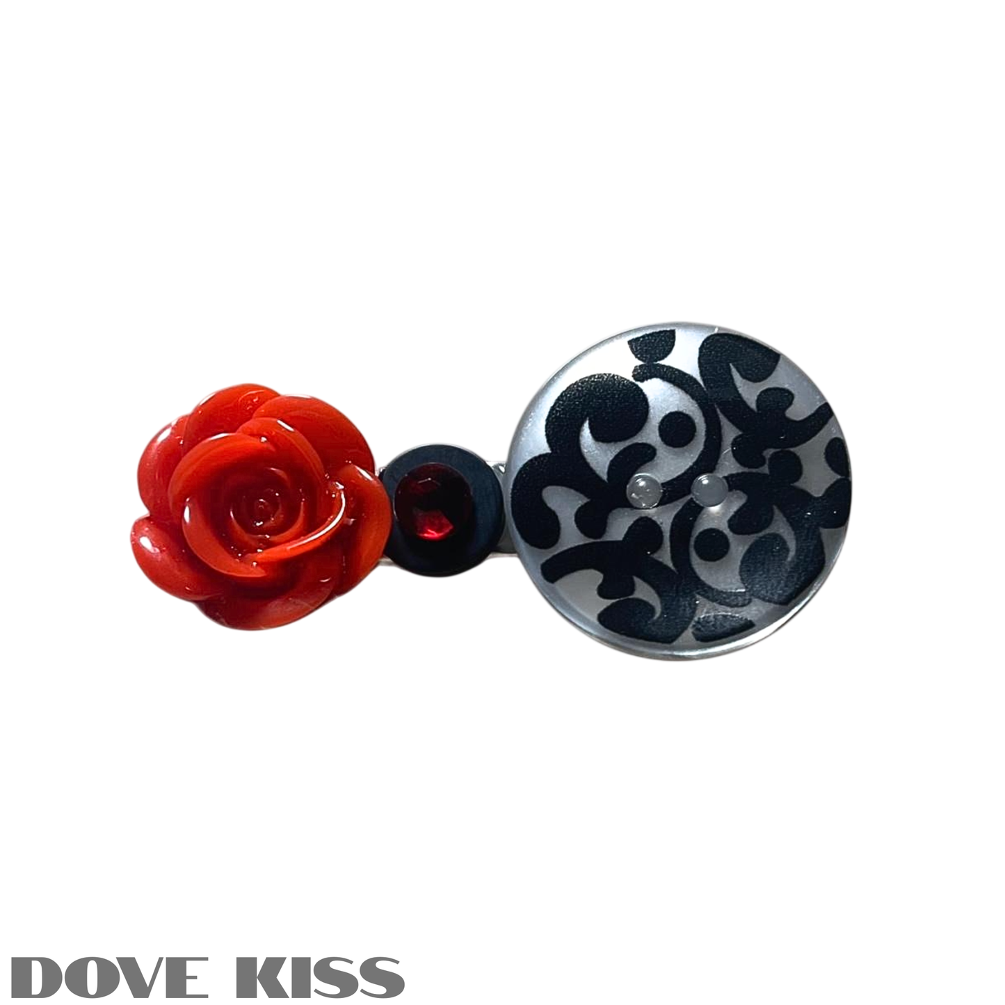 "ETERNAL BLOOM" In Red Mini Hair Clip