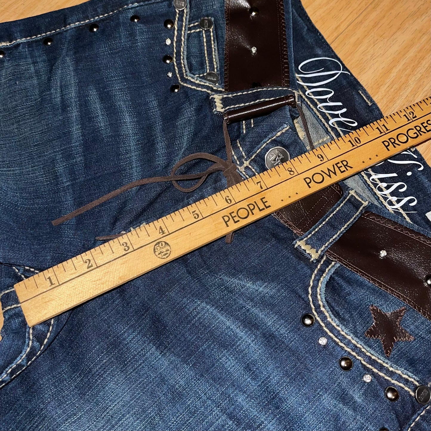The “SHOWSTOPPER” Diva Faux Fur Trim Jeans - SIZE 26L