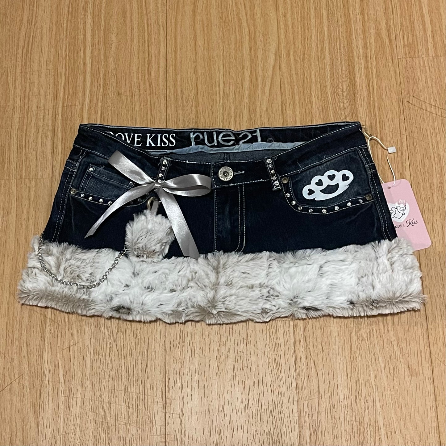 GLAMOUR DIVA Mini Faux Fur Skirt - SIZE S