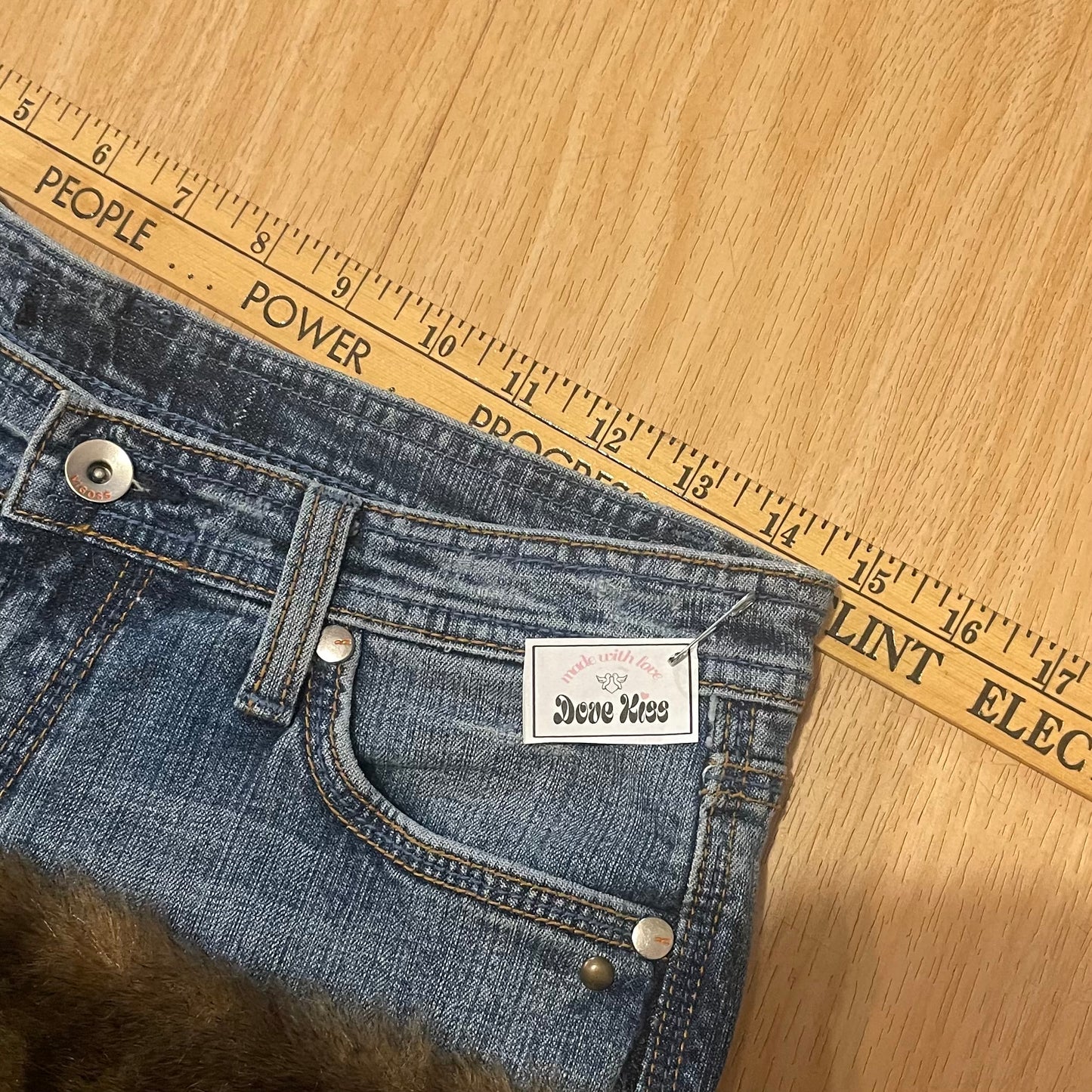 𓏲ּ𝄢 DOVE KISS 2000s grunge princess faux fur trim micro mini skirt