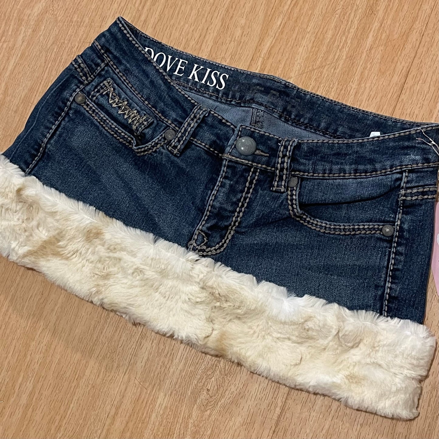 GLAMOUR PRINCESS Mini Faux Fur Skirt - SIZE S