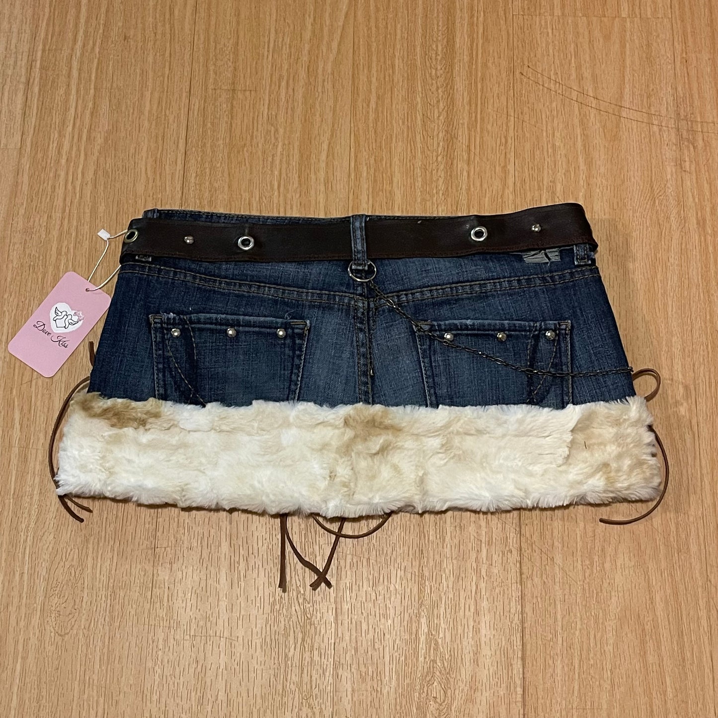"ROCKSTAR PRINCESS" Micro Mini Faux Fur Skirt - SIZE M