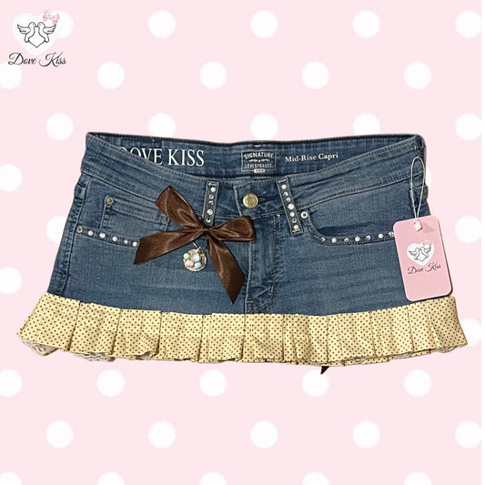 𓏲ּ𝄢 ‘𝐶𝑎𝑓𝑒 𝐷'𝑎𝑚𝑜𝑢𝑟’ Princess Micro Mini Skirt - SIZE S