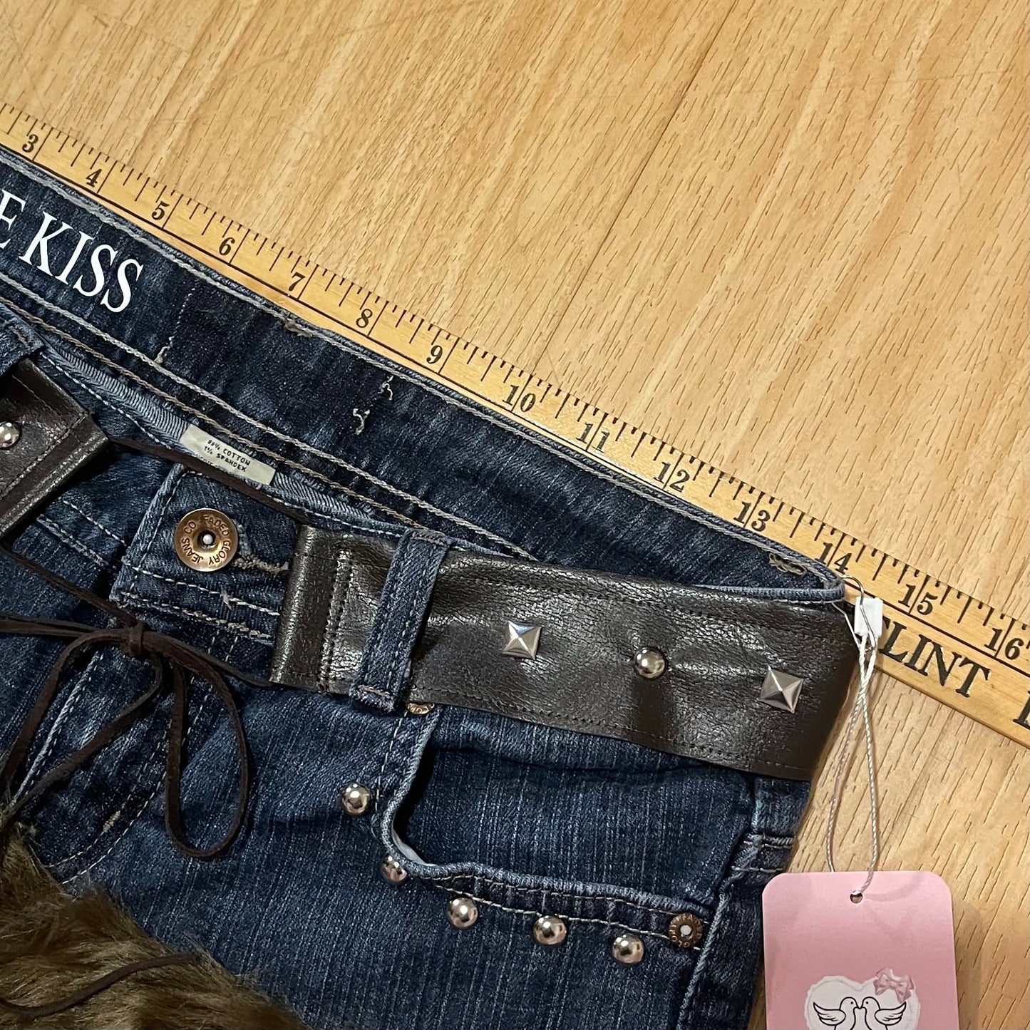 ୨୧ Grunge Gyaru Princess Micro Mini Faux Fur Trim Skirt - SIZE S