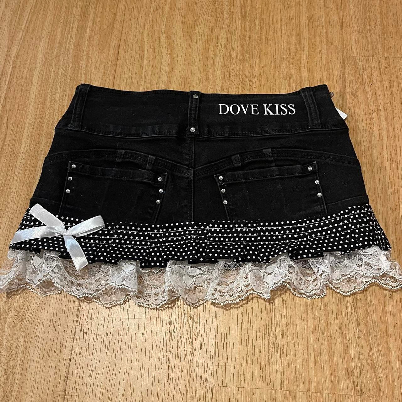 ‘Polka Princess’ 2000s Mini Denim Skirt - SIZE XXS