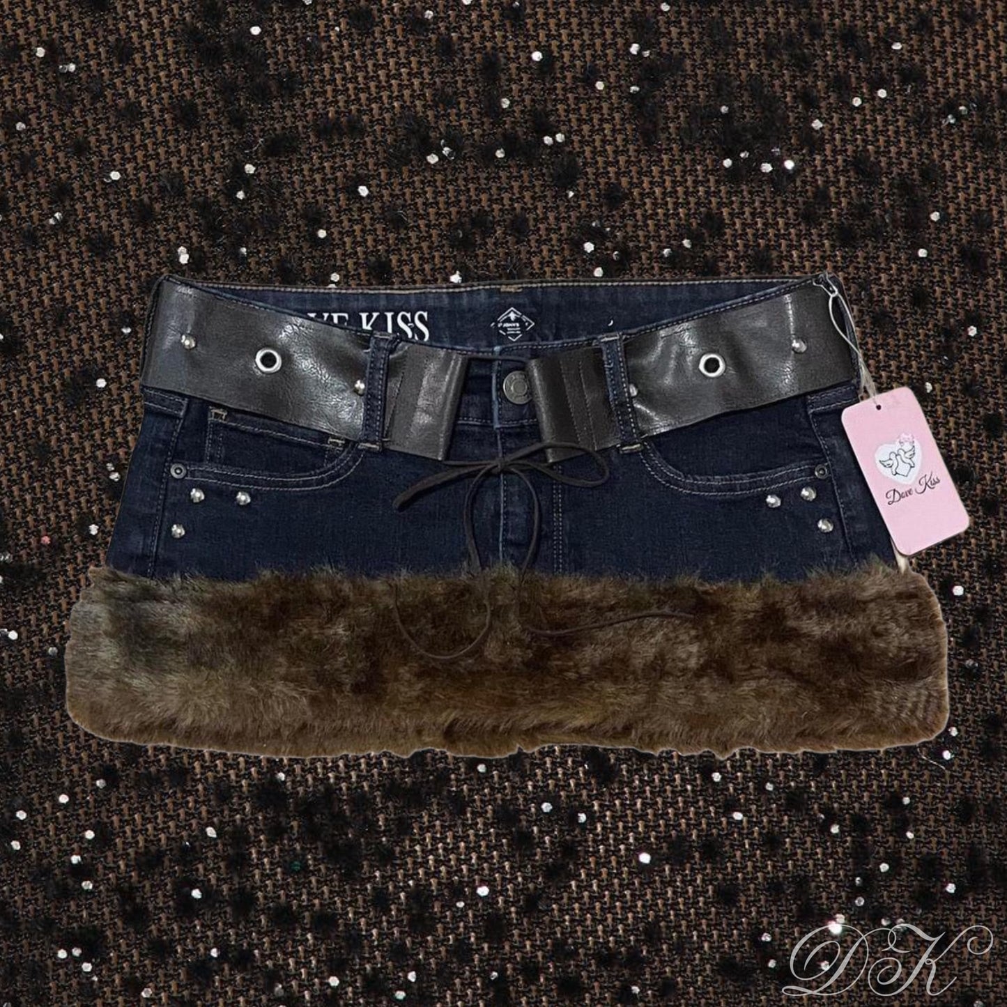 ROCKSTAR PRINCESS Micro Mini Faux Fur Skirt - SIZE M