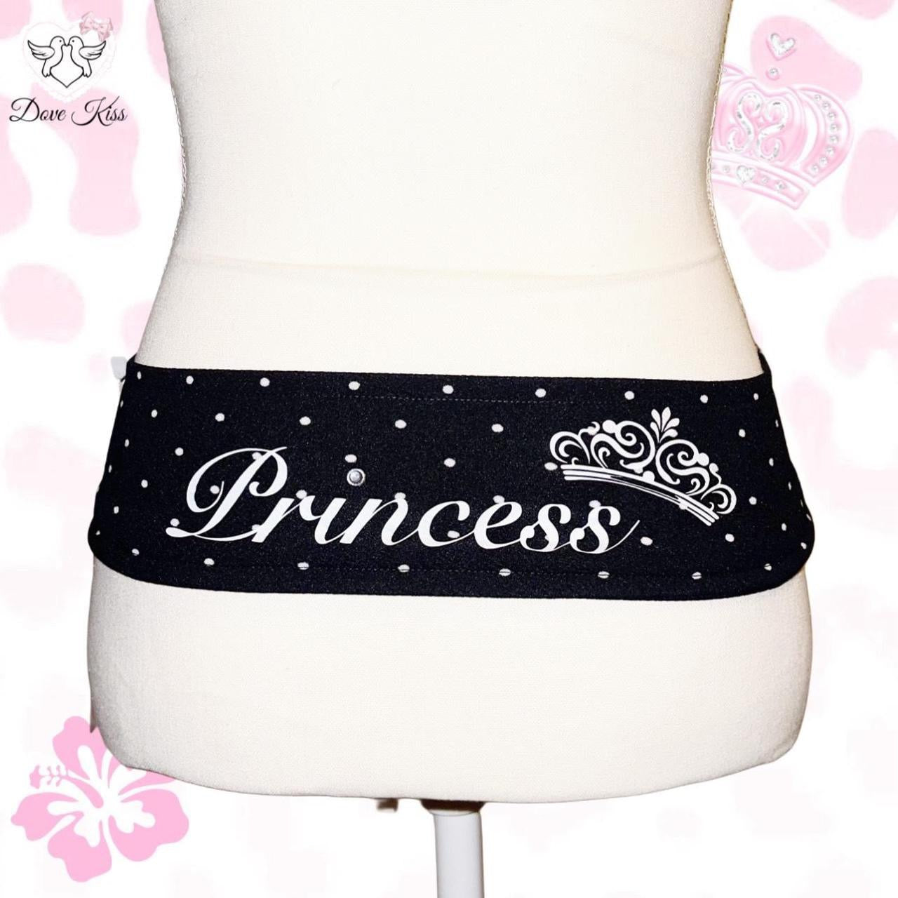 𓏲ּ𝄢 OOAK 2000s Style Polka Dot Princess Stretchy Waistband Belt - SIZE S
