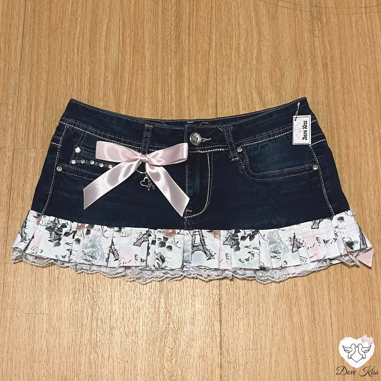 𓏲ּ𝄢 'Love Paris' Princess Mini Skirt - SIZE S