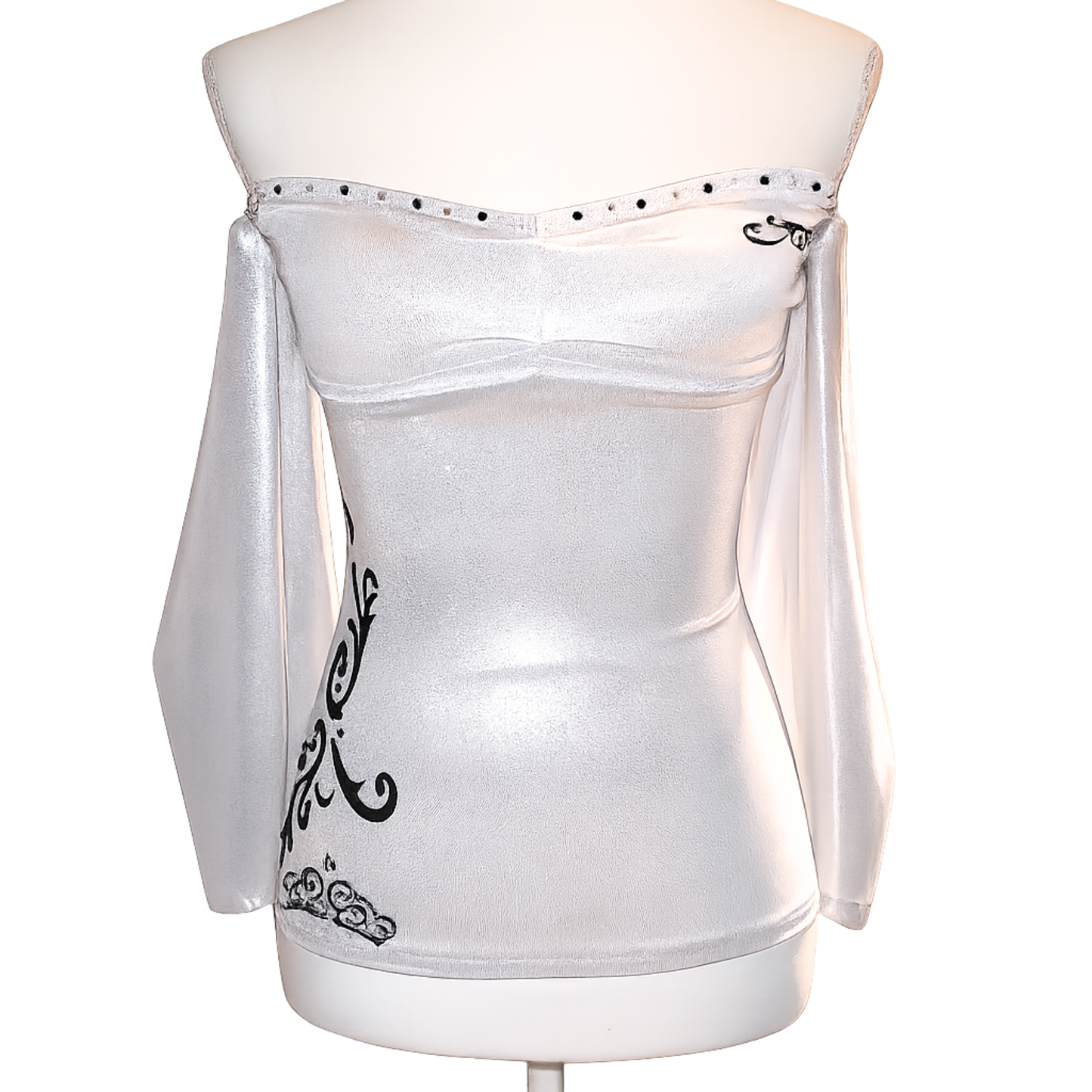 “PLATINUM PRINCESS” 3/4 Sleeve Top (Black Ice)