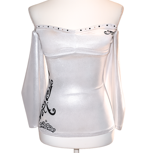 “PLATINUM PRINCESS” 3/4 Sleeve Top (Black Ice)
