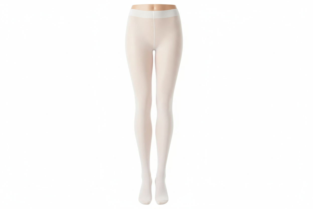 cute white basic super sheer pantyhose tights that go from waist to feet